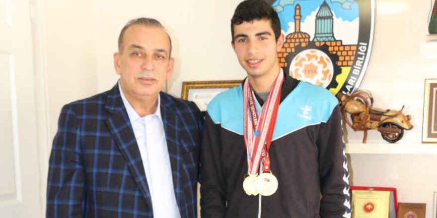 Şampiyon atlet Karamercan’ı ziyaret etti