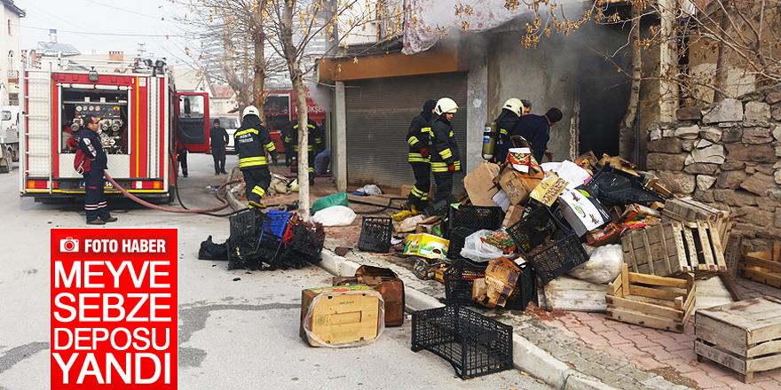 Konya’da depo yangını