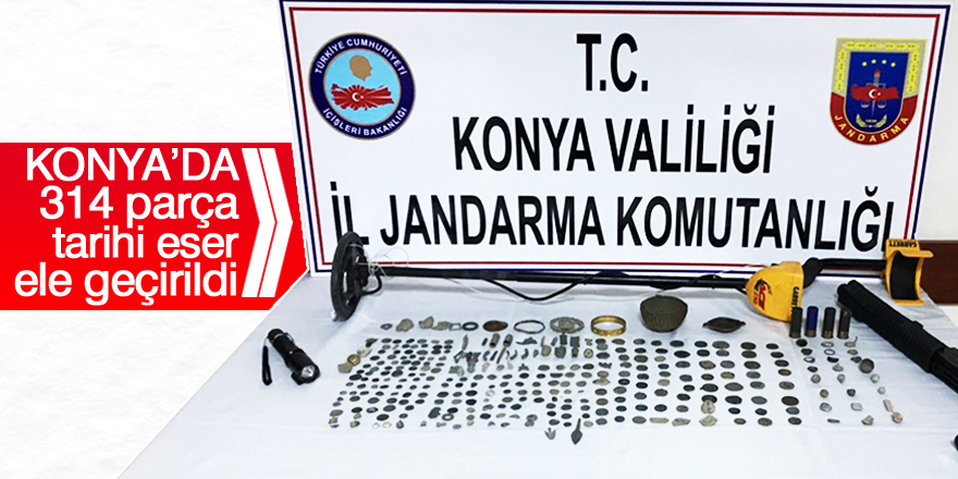 Konya’da 314 parça tarihi eser ele geçirildi