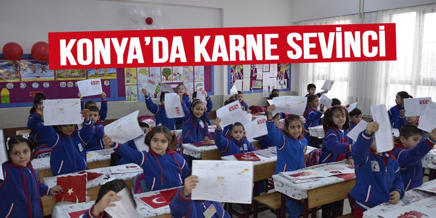 Öğrencilerin karne sevinci