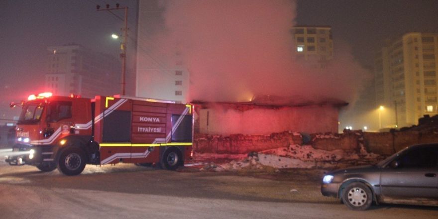 Konya’da kullanılmayan evde yangın