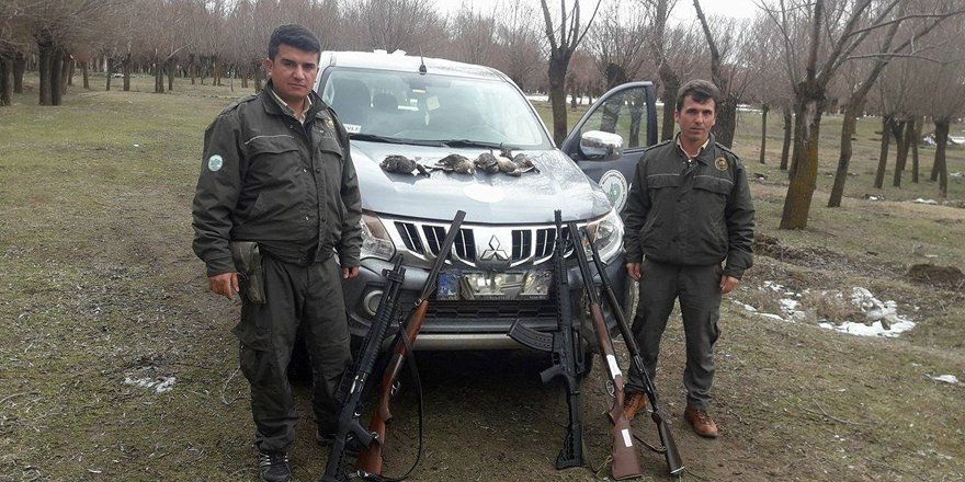 Kaçak avcılara 28 bin 999 lira ceza kesildi