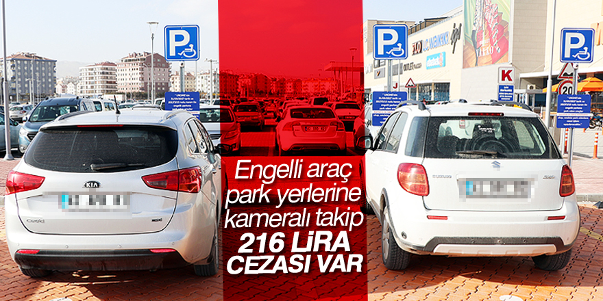 Engelli araç park yerlerine kameralı takip