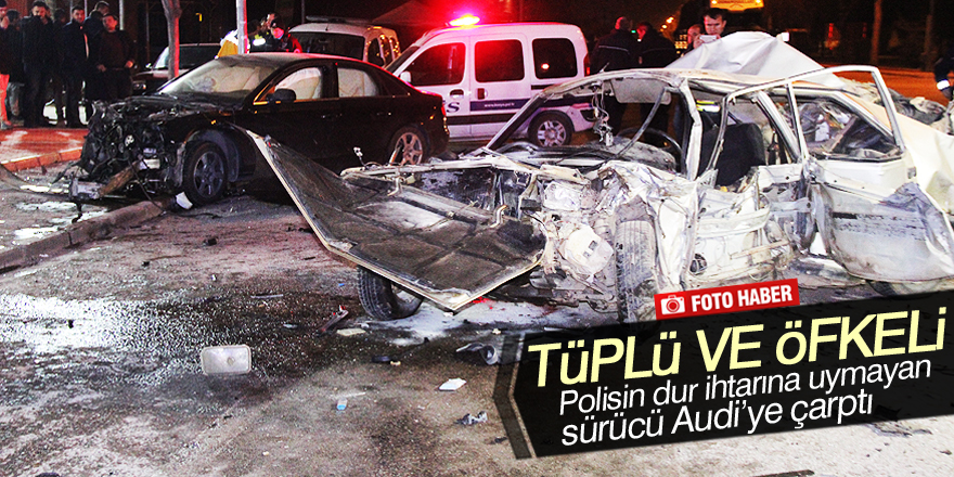Polisten kaçarken kaza yaptılar