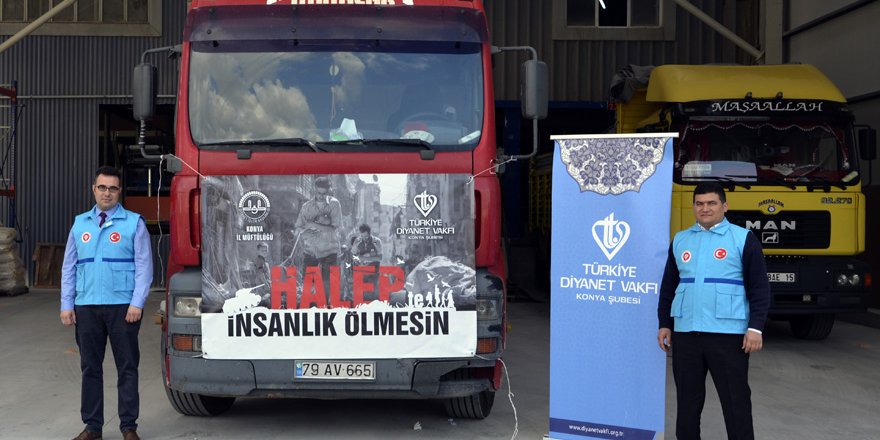 Konya’dan Halep’e 23 TIR un yardımı