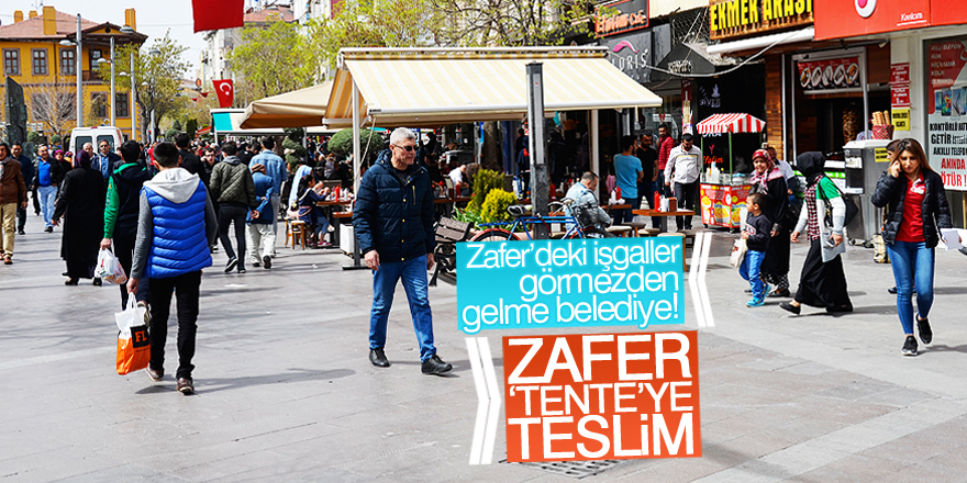 Zafer’de kaldırım işgaline tepki var