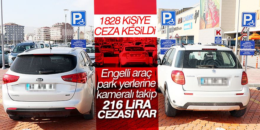 Engelli park yeri işgalinden 1828 kişiye ceza!