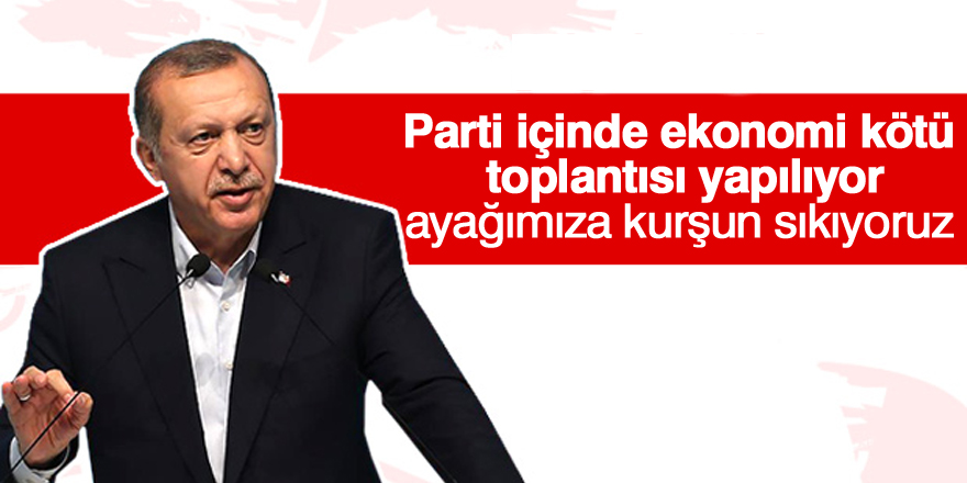 Recep Tayyip Erdoğan: Ayağımıza kurşun sıkıyoruz.