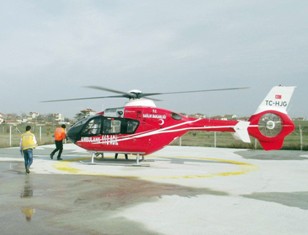 10 günlük bebeğe hava ambulansı