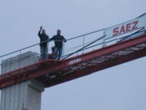 55 metre yükseklikte eylem