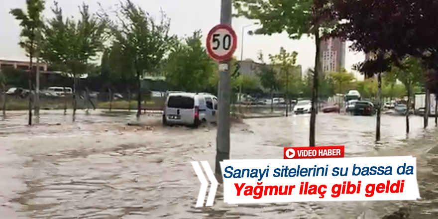 Konya’da kısa süreli yağış yolları göle çevirdi