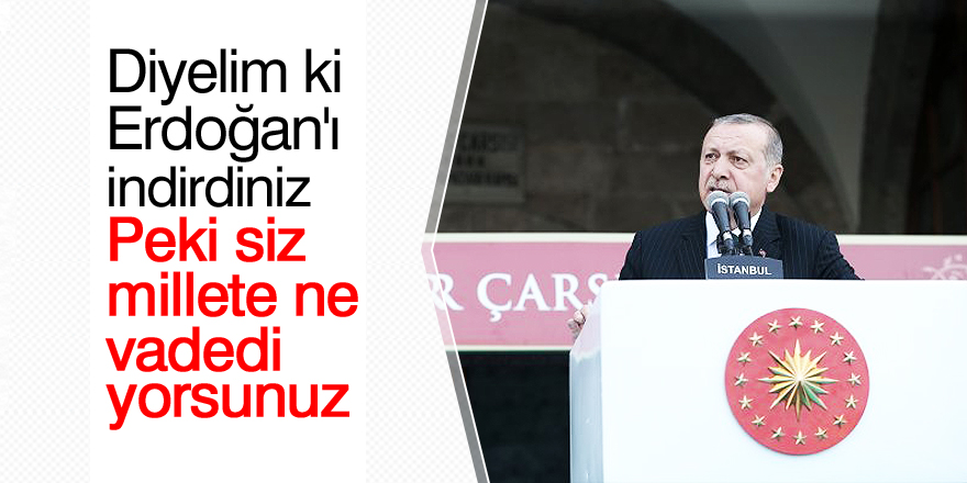 Cumhurbaşkanı Erdoğan: Peki siz ne vadediyorsunuz