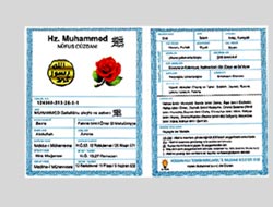 AKP teşkilatı Hz. Muhammed'e nüfus cüzdanı çıkarttı