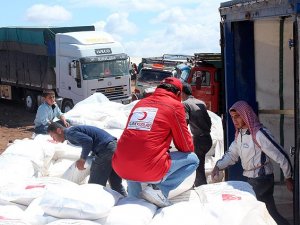 Türk Kızılayı'ndan 25 ton un yardımı