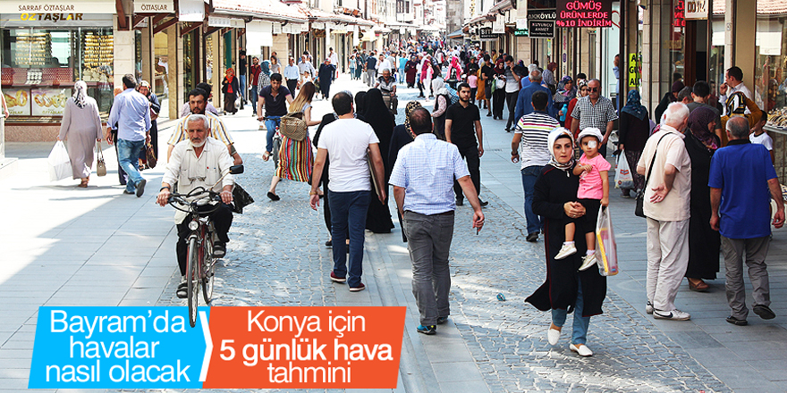 Konya’da bayramda hava durumu nasıl olacak?