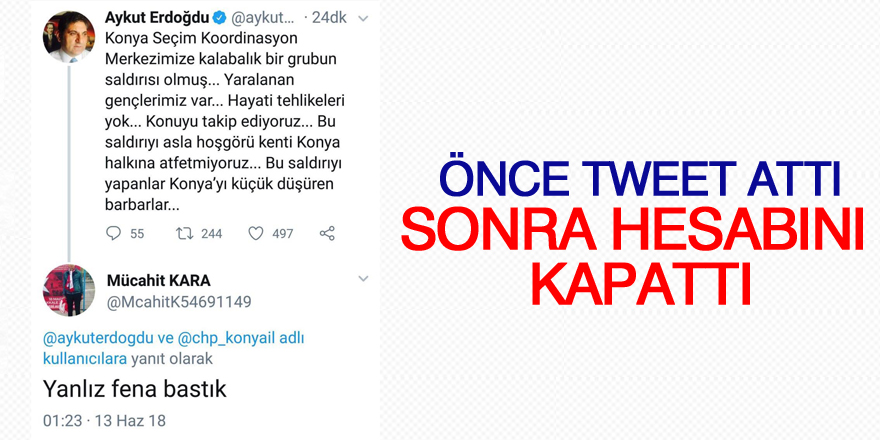 Utanmadan bir de tweet attı!