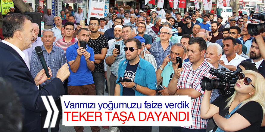 Teker taşa dayandı