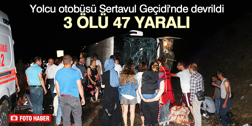 Karaman'da yolcu otobüsü devrildi: 3 ölü, 47 yaralı