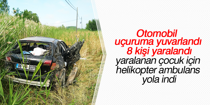 Yaralanan çocuk için helikopter ambulans yola indi