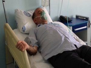 Gazdan etkilenen Gürsel Tekin hastanede