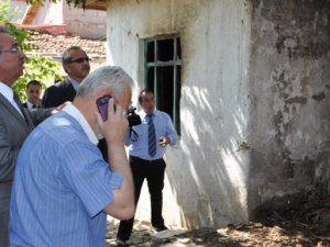 Evi yanan aileye Karatay Belediyesi'nden yardım