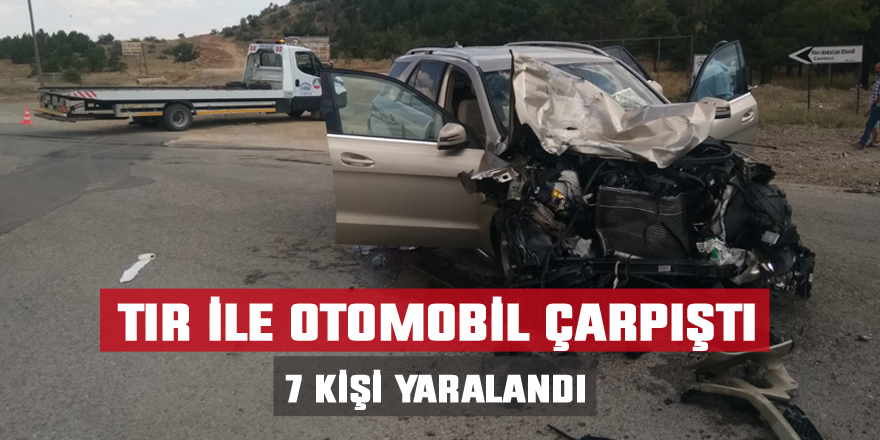 Konya’da tır ile otomobil çarpıştı: 7 yaralı