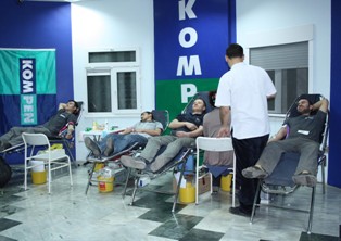 Kompen çalışanlarından kan bağışı