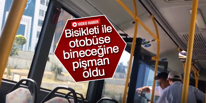 Bisikleti ile otobüse bindi olanlar oldu!