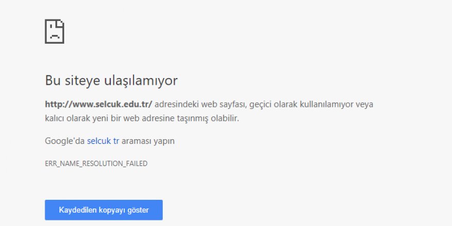 Konya'daki üniversiteler error veriyor!