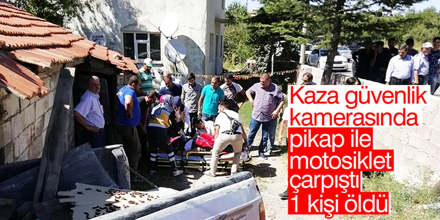 Pikap ile motosiklet çarpıştı: 1 ölü