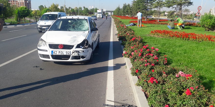 Konya'da otomobilin çarptığı yaya öldü