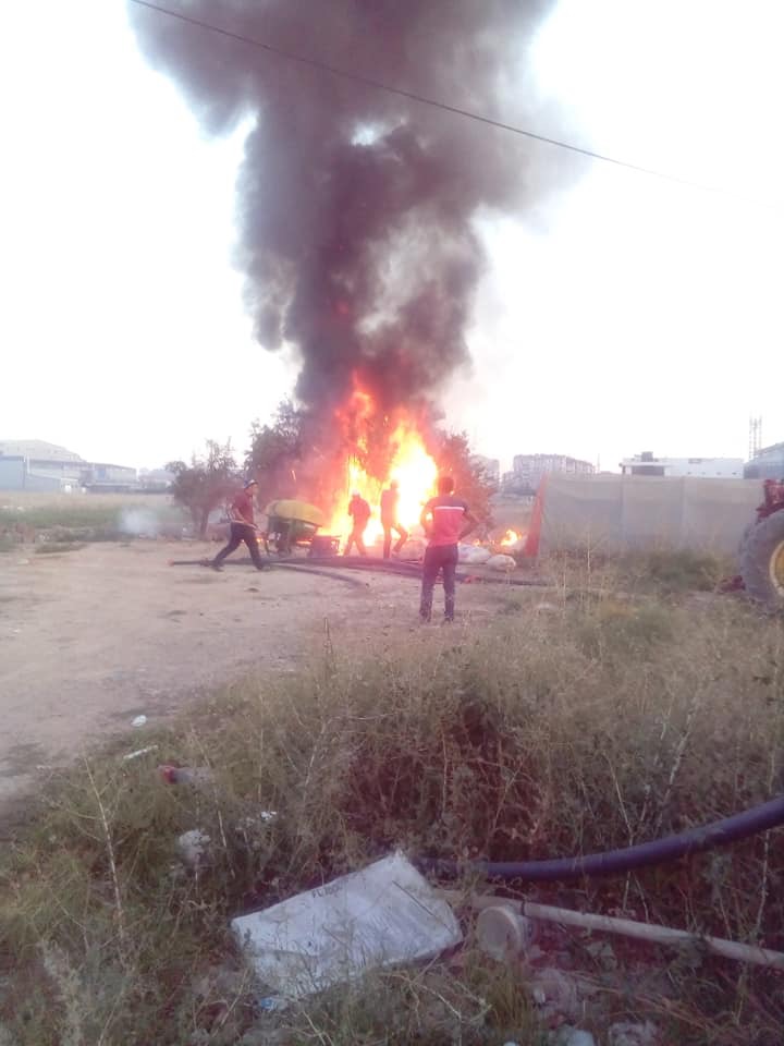 Ot yangını paniğe neden oldu