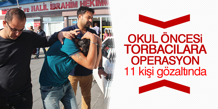 Narkotik polisinden okulların açılması öncesi sokak satıcılarına operasyon