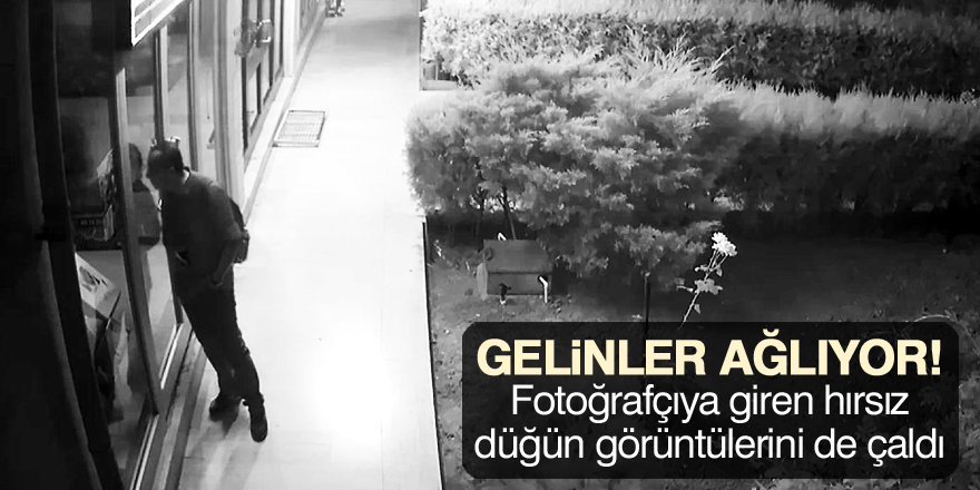 Fotoğrafçıya giren hırsız hard disklerle birlikte düğün görüntülerini de çaldı