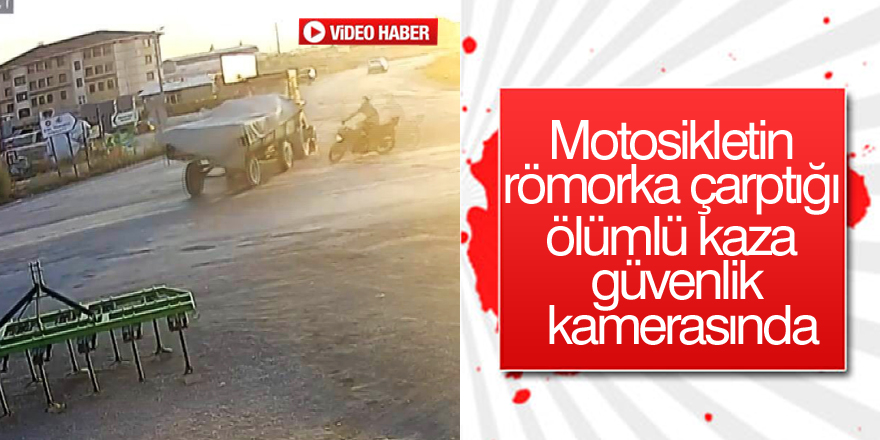 Konya'da motosiklet traktör römorkuna çarptı: 1 ölü