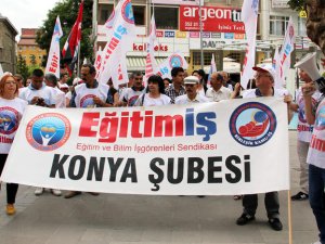 Konya'da iş bırakma eylemi