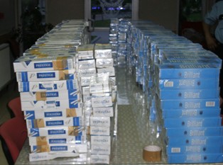 15 bin paket kaçak sigara ele geçirildi