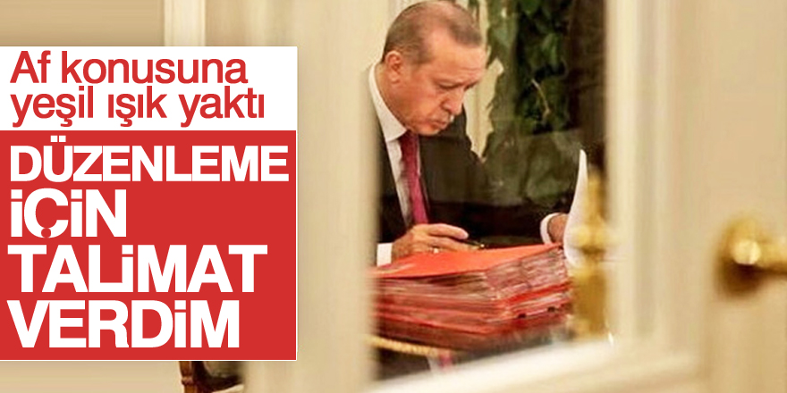 Cumhurbaşkanı Erdoğan af konusuna yeşil ışık yaktı