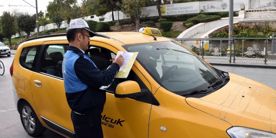 Büyükşehir Zabıta ticari taksileri denetliyor