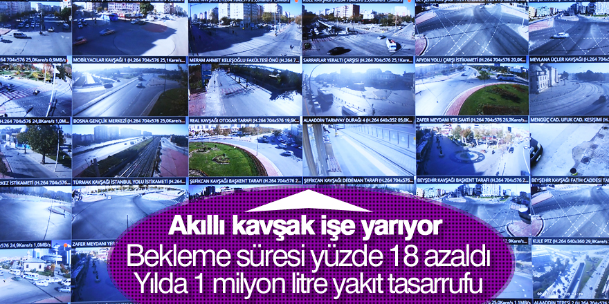 Konya’da dinamik kavşaklar trafiği rahatlatıp yakıt tasarrufu sağladı