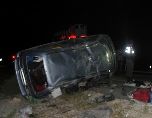 Gurbetçi aile kaza yaptı: 2 ölü, 3 yaralı