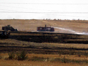 Kulu'da 19 dekar anız tarlası kül oldu