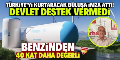 Benzinden 40 kat daha değerli buluşa imza attı! Türkiye projeye destek vermedi