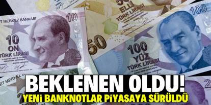 Beklenen oldu: Yeni banknotlar piyasaya sürüldü