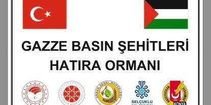 Gazze’de şehit gazeteciler  için hatıra ormanı