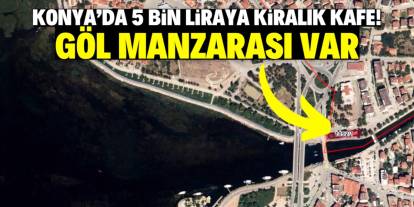 Konya'da 5 bin liraya kiralık kafe! Göl manzarası var