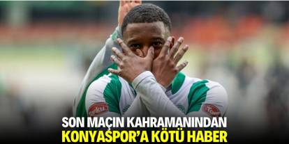 Adana Demirspor maçının kahramanından Konyaspor’a kötü haber