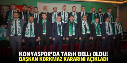Konyaspor’da tarih belli oldu! Başkan Korkmaz kararını açıkladı