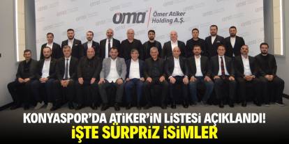 Konyaspor'da Atiker'in listesi açıklandı! İşte sürpriz isimler