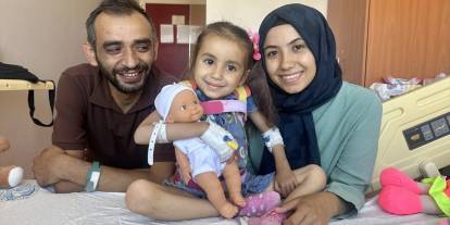 Küçük Miray 9 saatlik ameliyatla iyileşti